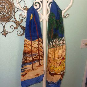 Vintage Animal Print "Gant Gaither" Cheetah Scarf